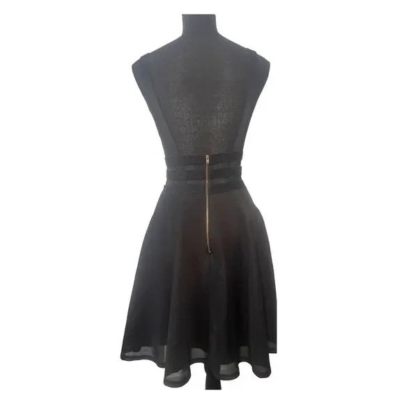 Black Hot Topic XS S M Mini Cage Mesh Witchy Alt Goth Emo Scene Suspender Skirt - Picture 2 of 5